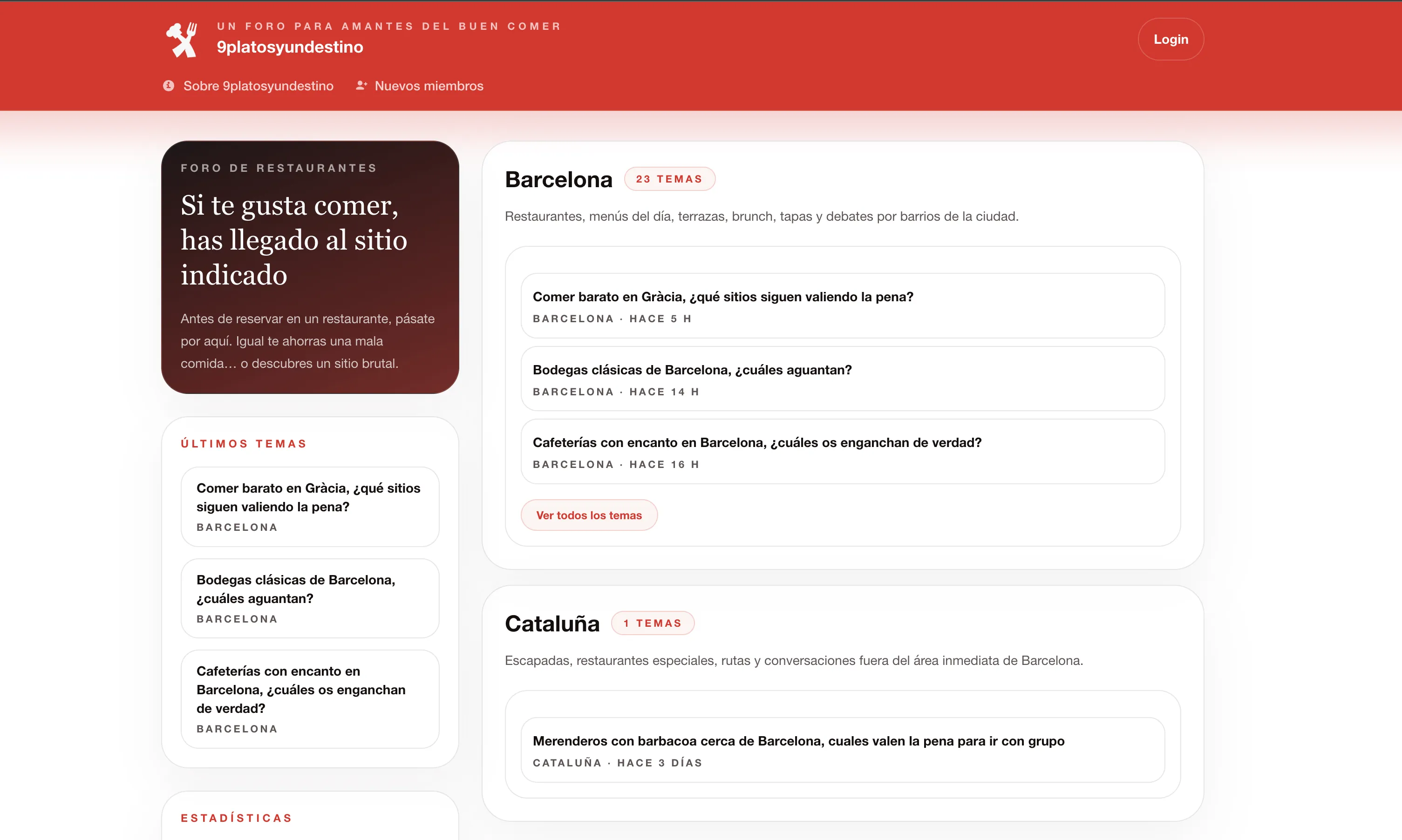 Portada del proyecto 9 Platos y un Destino